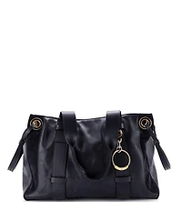 Pre-Owned Chloe Medium Tao Zipped Tote Little Horses Embroidered Leather