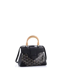 Pre-Owned Goyard Mini Saigon Top Handle Bag Coated Canvas with Leather