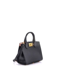 Pre-Owned Salvatore Ferragamo Small Studio Box Satchel Leather