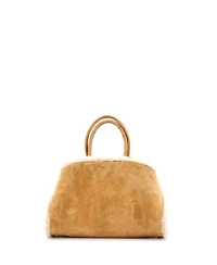 Pre-Owned Salvatore Ferragamo Medium Hug Top Handle Bag Suede and Shearling