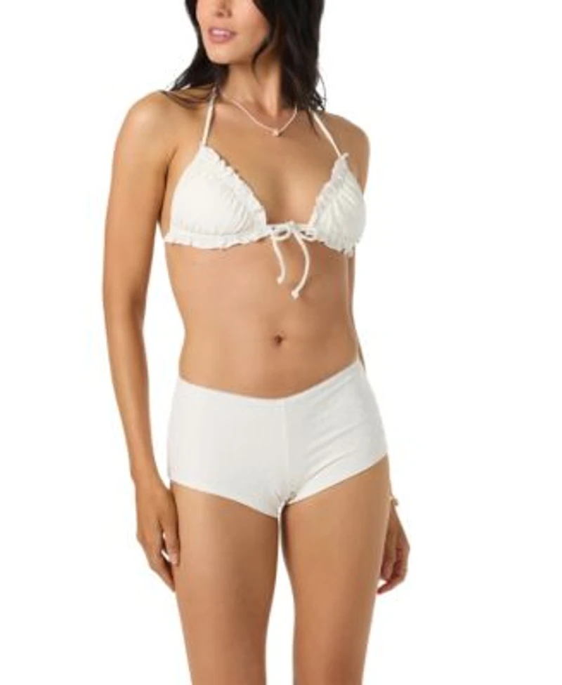 Oneill Womens V Neck Tie Front Bikini Top Shorts
