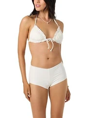 Oneill Womens V Neck Tie Front Bikini Top Shorts