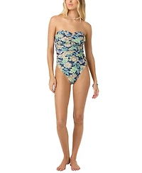 O'Neill Women's Mermaid Floral Printed Ubud Sweetheart Neck One-Piece Swimsuit