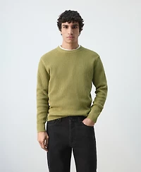 Mango Men's Medium-Knit Microstructure Sweater