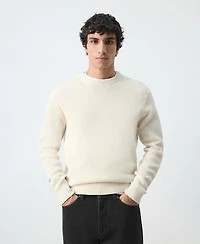 Mango Men's Medium-Knit Microstructure Sweater