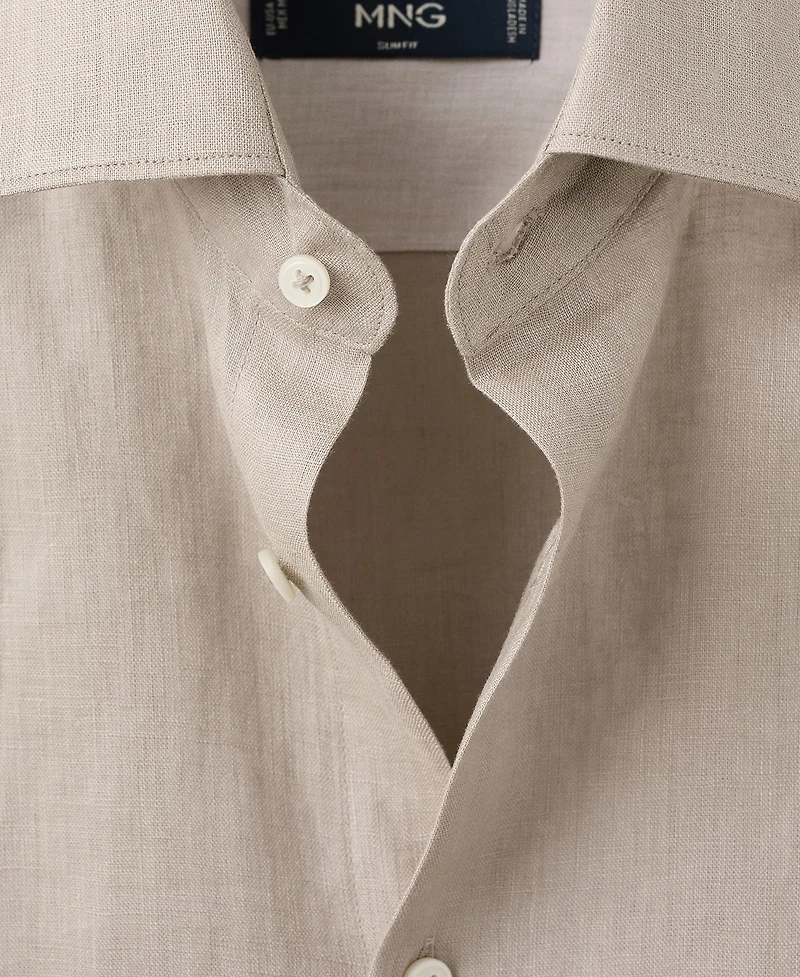 Mango Men's Linen Slim-Fit Shirt