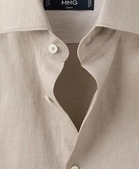 Mango Men's Linen Slim-Fit Shirt