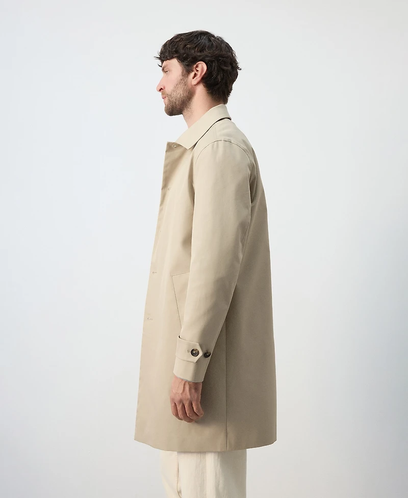 Mango Men's Water-Repellent Pockets Trench Coat