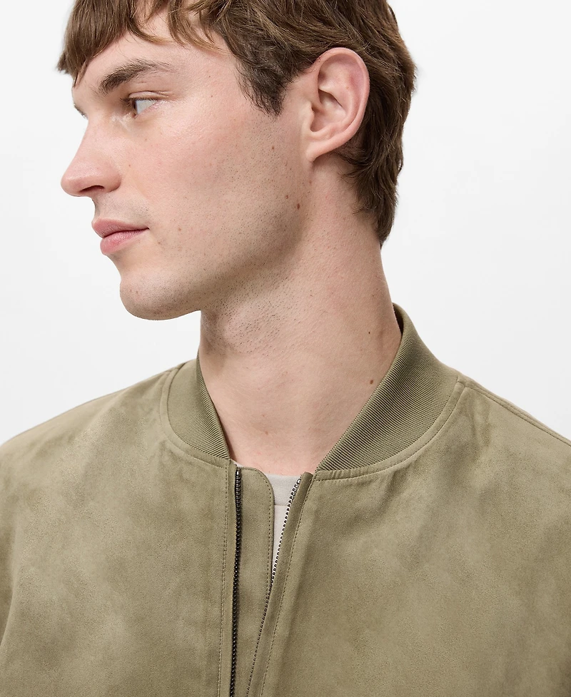 Mango Men's Suede-Effect Bomber Jacket