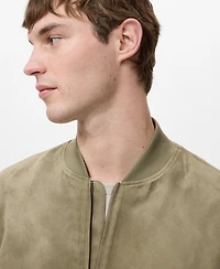 Mango Men's Suede-Effect Bomber Jacket