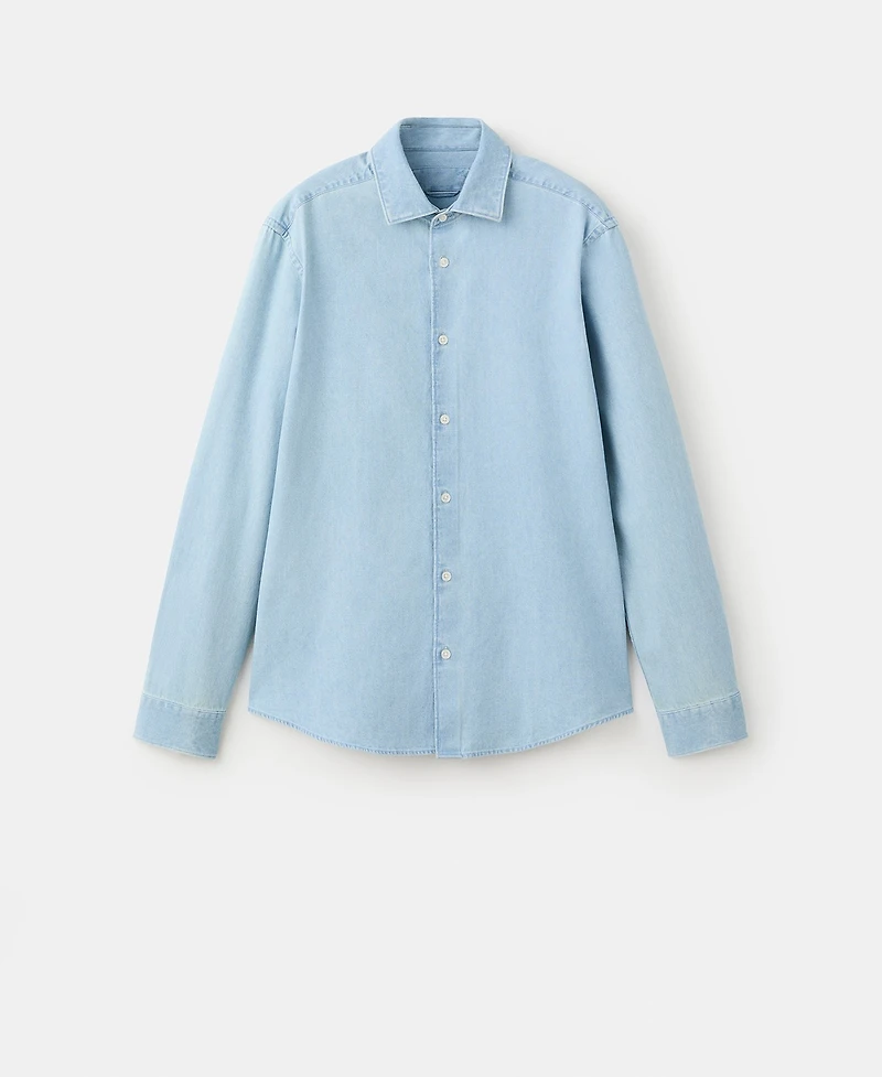 Mango Men's Cotton Denim Shirt