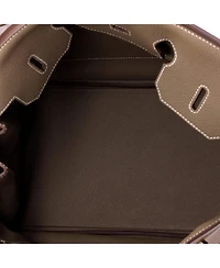 Pre-Owned HERMES Birkin 35 Handbag Grey Togo with Gold Hardware