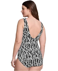 Lands' End Plus Size Ddd-Cup Tugless Low Leg One Piece Swimsuit