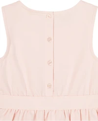 Calvin Klein Baby Girls' Fit-and-Flare Knit Logo Dress with Diaper Cover