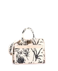 Pre-Owned Salvatore Ferragamo Medium Studio Logo Satchel Printed Canvas