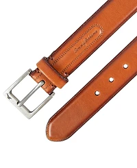 Tommy Bahama Men's Classic Casual Leather with Burnished Edges Belt