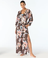 Vince Camuto Women's Belted Cover-Up Swim Dress