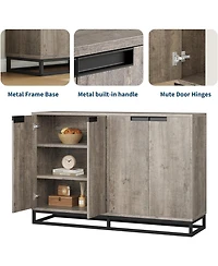 gaomon 55" Buffet Sideboard Storage Cabinet, Modern Entryway Console with Adjustable Shelves