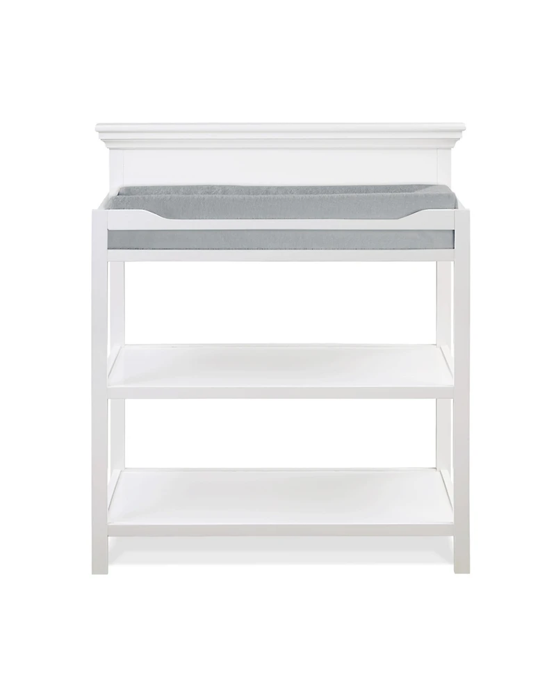 Flynama Modern Changing Table with Two Shelves and 4 Side Safety Rails for Nursery