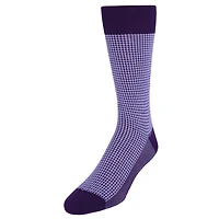 Trafalgar Men's Doyle Houndstooth Design Mercerized Cotton Mid-Calf Socks