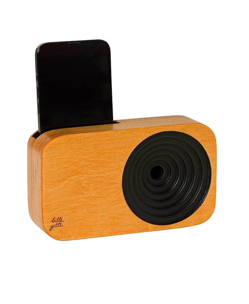 Uncommon Goods Birchwood Amplifying Phone Speaker