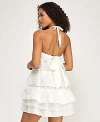 Seni & Cade Women's Halter-Neck Tier Babydoll Dress