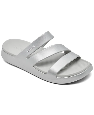 Crocs Women's Getaway Casual Metallic Strappy Sandals from Finish Line