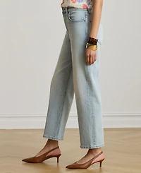 Lauren Ralph Women's High Rise Straight Ankle Jeans