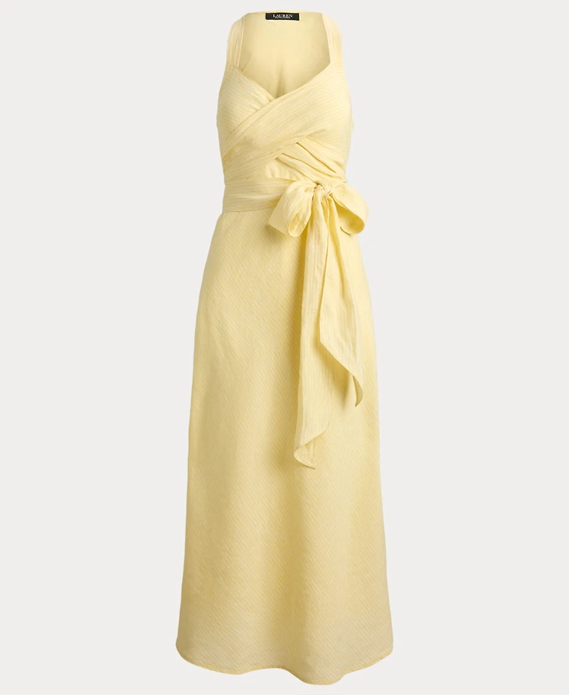 Lauren Ralph Women's Striped Tie-Front Midi Dress