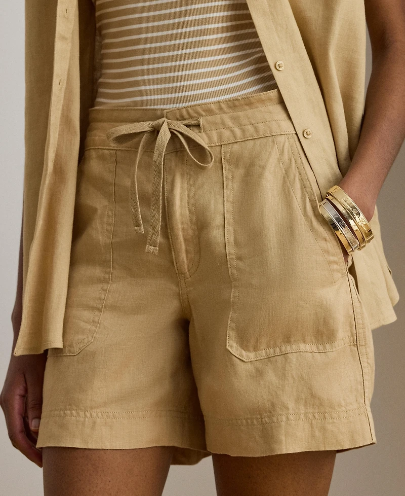 Lauren Ralph Women's Wide Leg High Rise Shorts