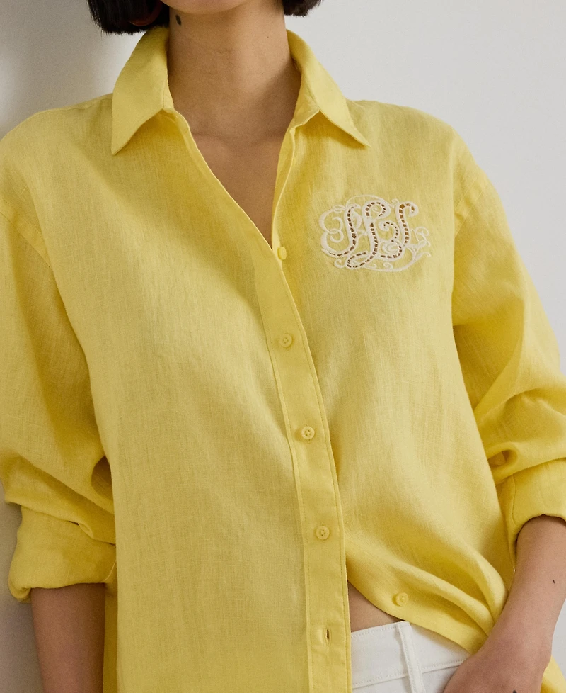 Lauren Ralph Women's Long-Sleeve Oversized Shirt