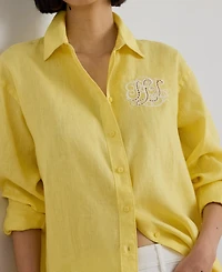 Lauren Ralph Women's Long-Sleeve Oversized Shirt