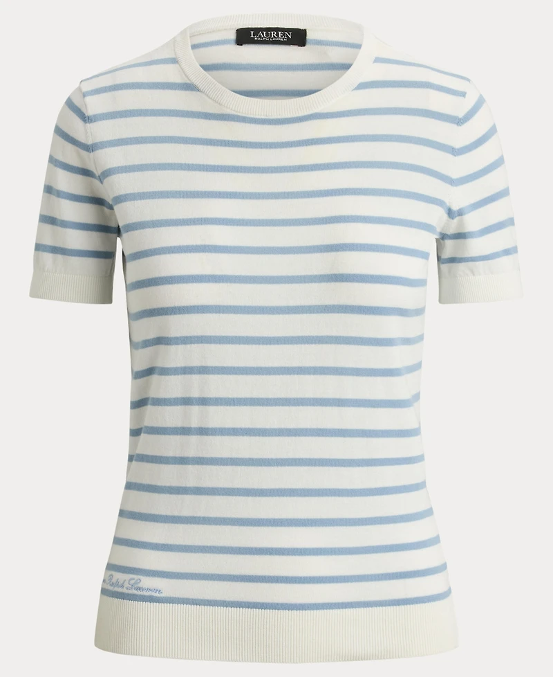 Lauren Ralph Women's Short-Sleeve Ribbed Sweater