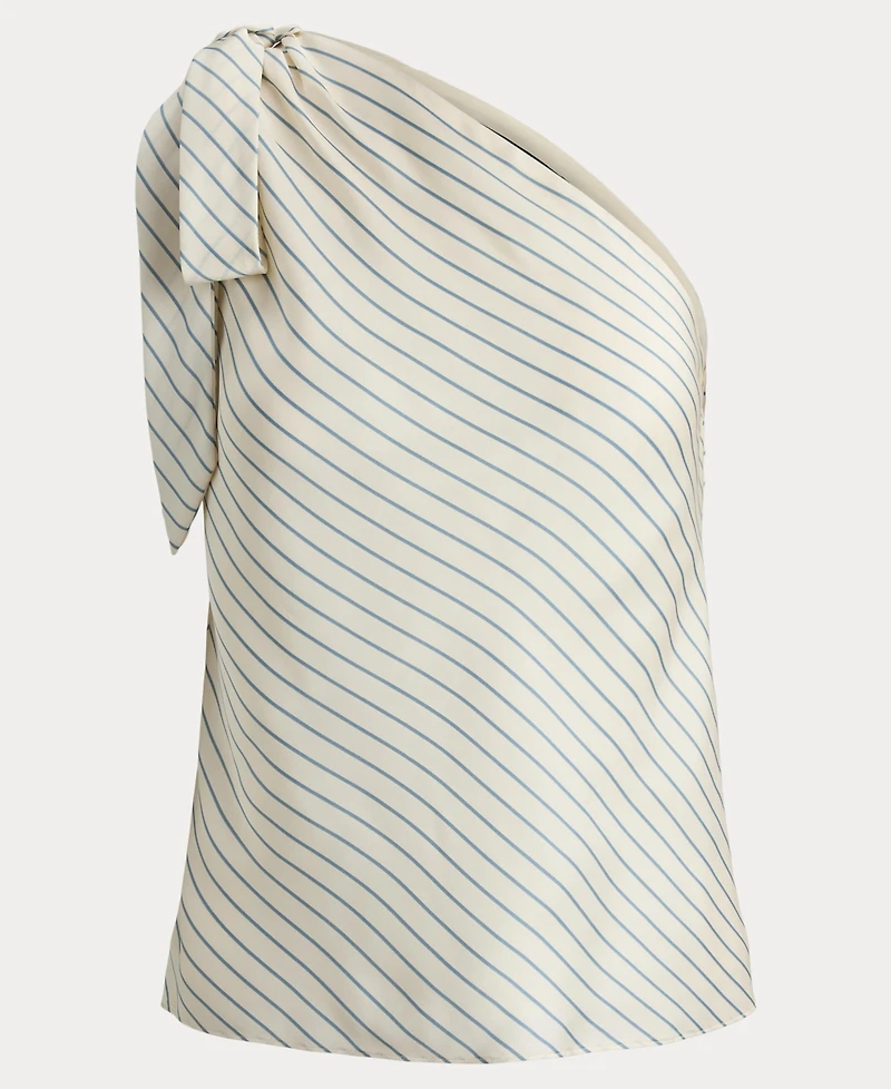 Lauren Ralph Women's Striped One-Shoulder Blouse