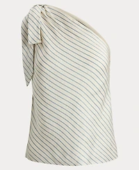 Lauren Ralph Women's Striped One-Shoulder Blouse