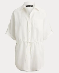 Lauren Ralph Women's Point Collar Tunic Shirt
