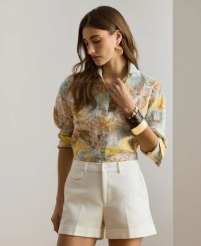 Lauren Ralph Lauren Womens Floral Long Sleeve Shirt