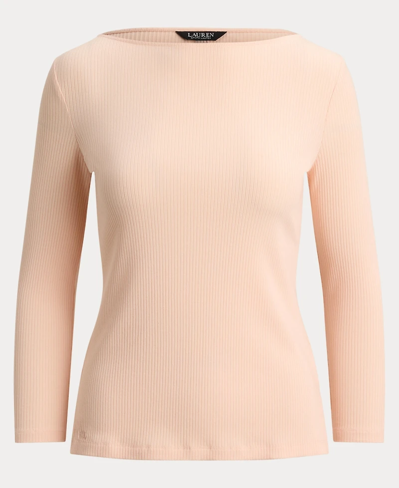 Lauren Ralph Women's Slim Fit Boat Neck Top