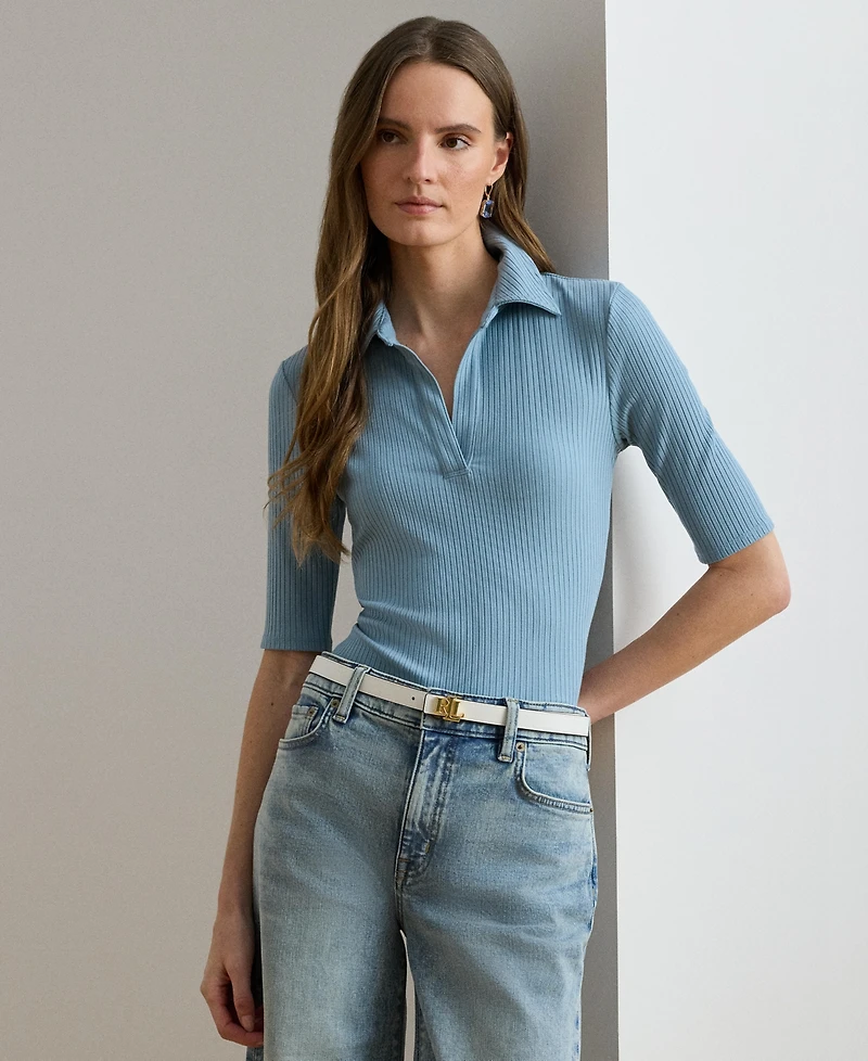 Lauren Ralph Women's Johnny Collar Polo T-Shirt