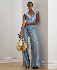 Lauren Ralph Women's Sleeveless V-Neck Top