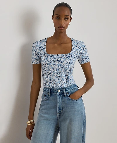 Lauren Ralph Women's Square Neck Top