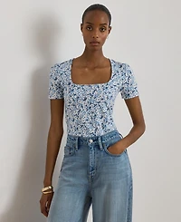 Lauren Ralph Women's Square Neck Top