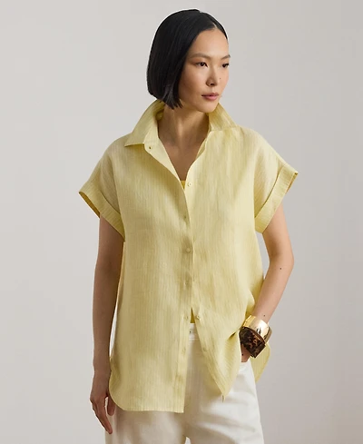 Lauren Ralph Women's Relaxed Fit Short-Sleeve Shirt