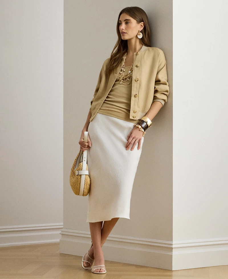 Lauren Ralph Women's Midi Pencil Skirt