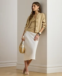 Lauren Ralph Women's Midi Pencil Skirt