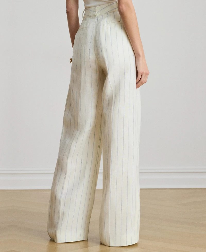 Lauren Ralph Women's Striped Wide Leg Pants