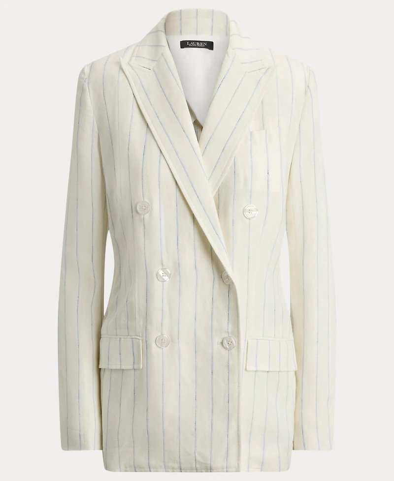 Lauren Ralph Women's Striped Double-Breasted Blazer