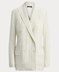 Lauren Ralph Women's Striped Double-Breasted Blazer