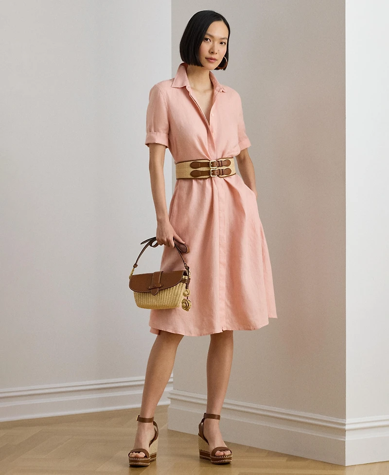 Lauren Ralph Women's Point Collar Shirt-Dress