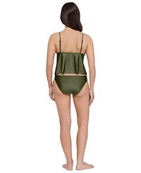 Steve Madden Women's Tie-Front Crop Tankini Top